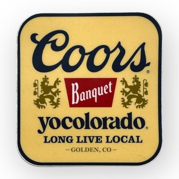 Coors Banquet YoColorado Limited Edition Pint Glass Koozie Set and Stickers - Picture 7 of 9